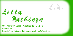lilla mathicza business card